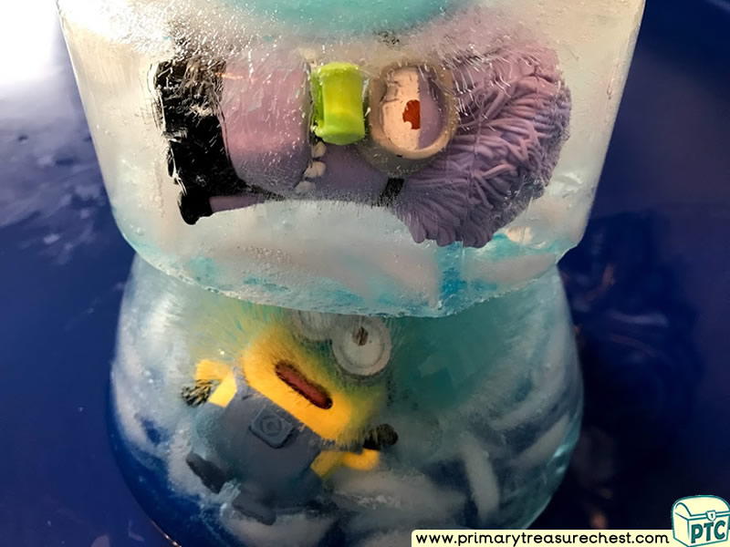 Space - Planet - Frozen Alien Themed Discovery Multi-sensory Ice Tuff Tray Ideas and Activities